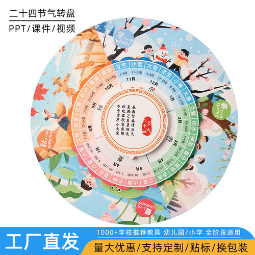 手工diy二十四节气转盘儿童材料包制作幼儿园活动传统文化教具