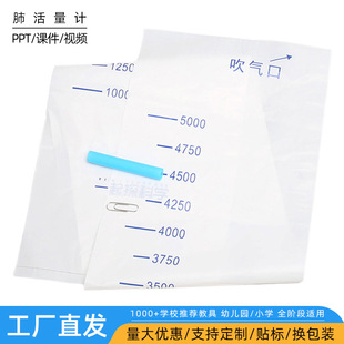 STEAM科学实验diy简易肺活量计袋子科学小制作儿童手工材料教具