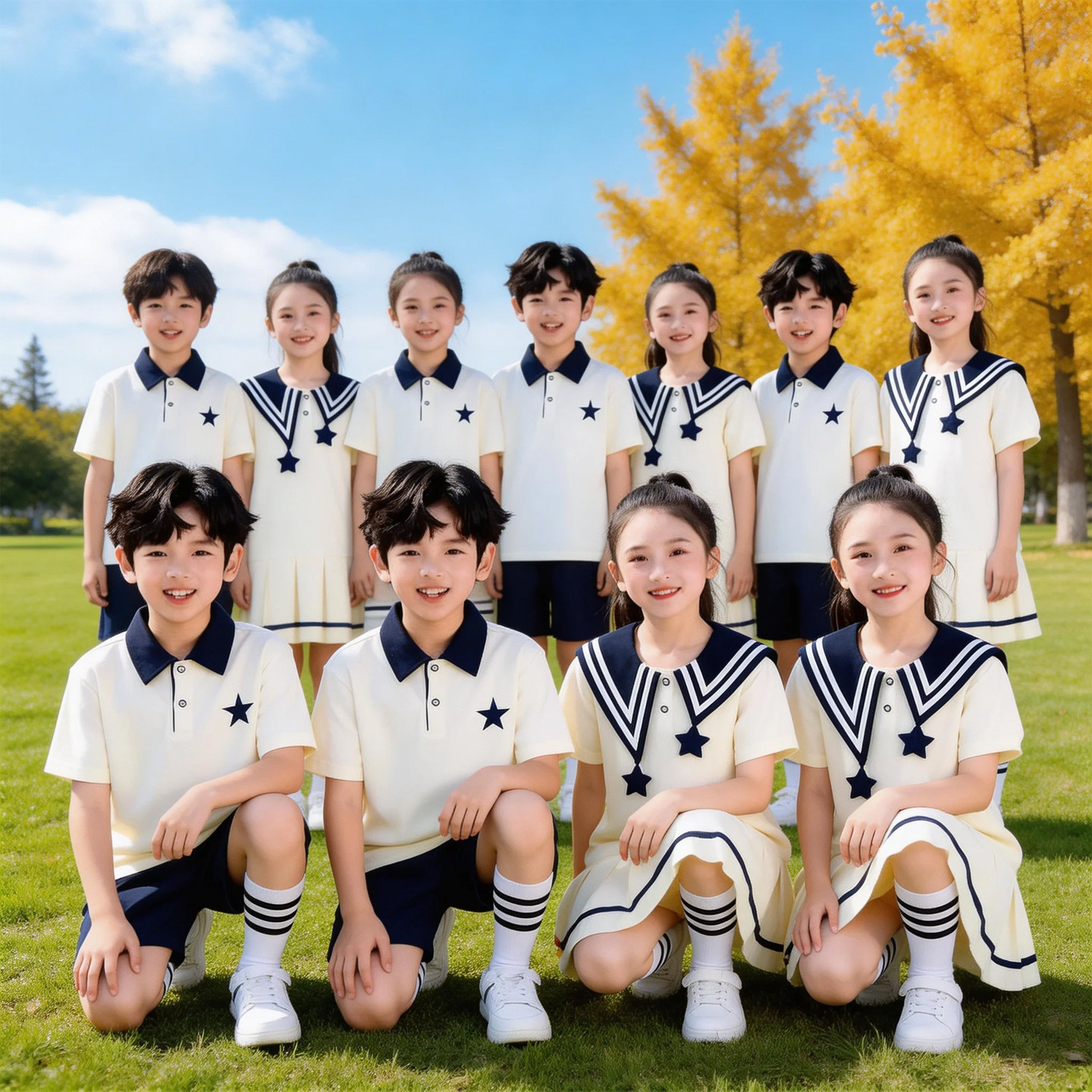 六一儿童合唱演出服幼儿园毕业班服小学生校服啦啦队舞蹈表演服装