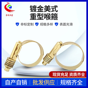 重型喉箍应用于轻轨大巴车大卡车专业卡箍软管夹 镀金美式