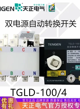 天正TGLD-100/4P隔离型双电源自动转换开关32A40A25A63A三相PC级