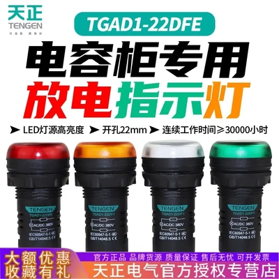 TENGEN天正TGAD1-22DFE电容柜专用放电指示灯放电装置信号灯380V