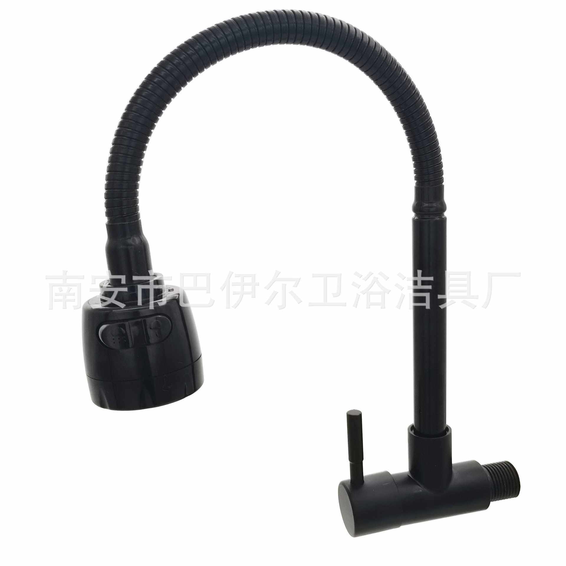 快开水龙头直销不锈钢菜盆龙头入墙式水龙头黑色烤漆龙头,家装主材,厨卫龙头配件,淘宝优惠券,粉丝福利购,淘宝优惠卷