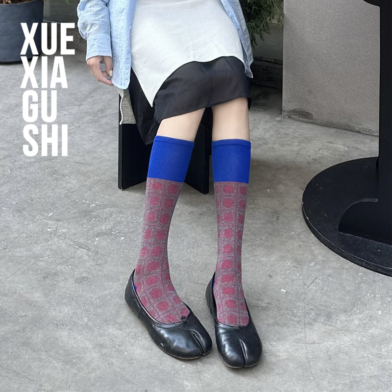 【小苹果撞色小腿袜】