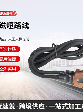 铁新铁路磁铁短路铜线轨道4平方61.7米磁吸式2封连线钢轨