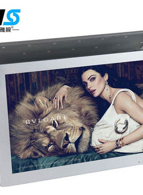 厂家27寸黑色车载广告机、12-24V、AV/USB/VGA/HDMI车载显示器