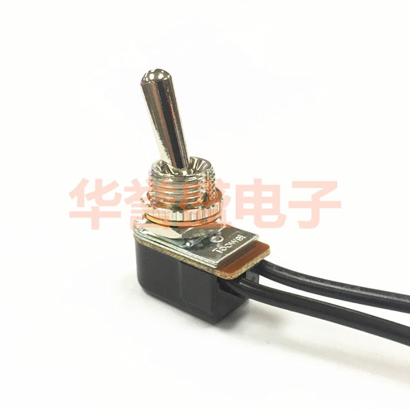 太玮TOOWEI T6001X 钮子 摇头 摇臂开关 2脚2档 带线 引线脚