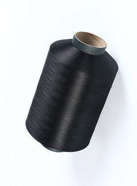 织带专用纱 现货黑色白色涤纶纱DTY75D黑色低弹丝