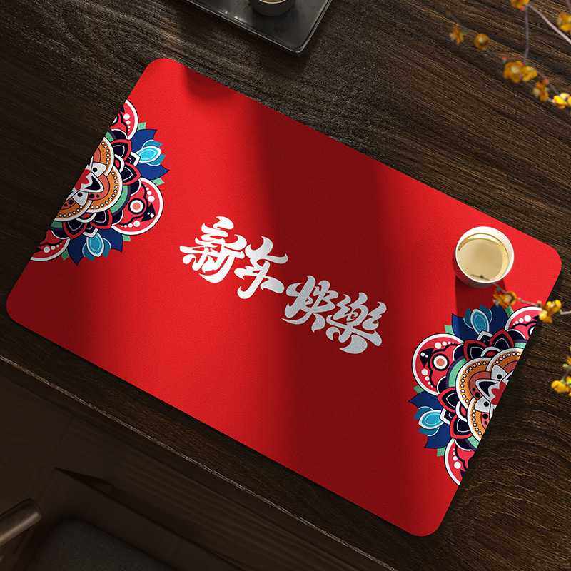 厨房水池台面吸水垫新年氛围感沥水垫吧台碗盘杯垫防烫隔热垫子,居家布艺,桌布,淘宝优惠券,粉丝福利购,淘宝优惠卷
