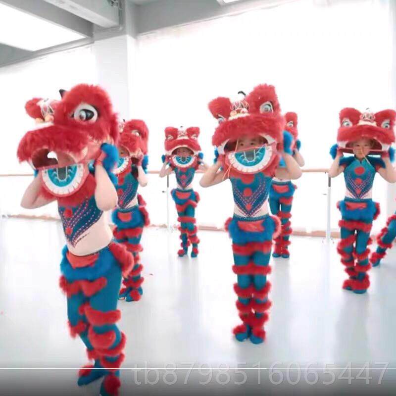 新品小狮妹儿童舞狮可子舞蹈服狮子头舞狮服狮奇想醒狮头演出妙服图片
