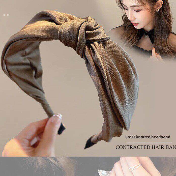 美拉德高头盖骨发带女网红发带多功能外出洗脸发带宽沿发带压发夹