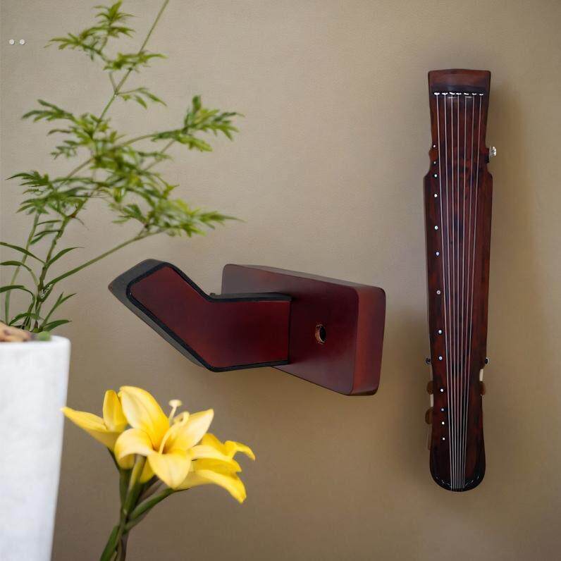 古琴挂钩实木古筝挂墙架免打孔墙壁挂钩挂古琴的展示架子乐器挂架