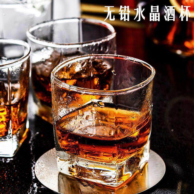 威士忌杯子6祇套装洋酒杯玻璃酒杯 酒吧啤酒杯水杯茶杯加厚耐热