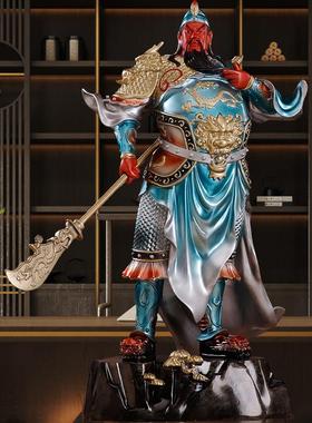 精品纯铜关公摆件客厅办公室武财神关二爷神像公司招财开业送礼品