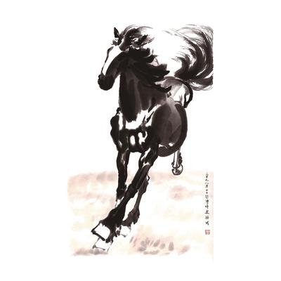 1:1徐悲鸿八骏图奔马图艺术微喷名家书法复制品装饰画装裱礼品