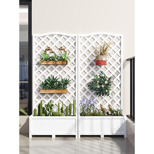 防腐塑木花架户外庭院花箱栅栏栅栏花园隔断护栏阳台花盆爬藤架