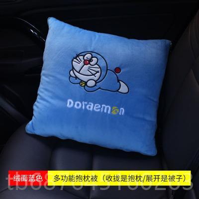 高档车内抱枕被子两用车载多功午能载空调被卡通垫车毛毯靠办公睡