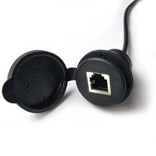 带防尘盖网线8P水晶头面板安装RJ45公转母延长线Cat5网线网络跳线