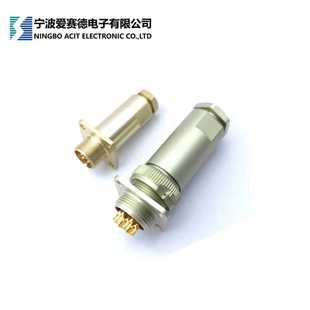 俄标公头传感器插座接头7 4芯航空插头防水插头py端子连接器