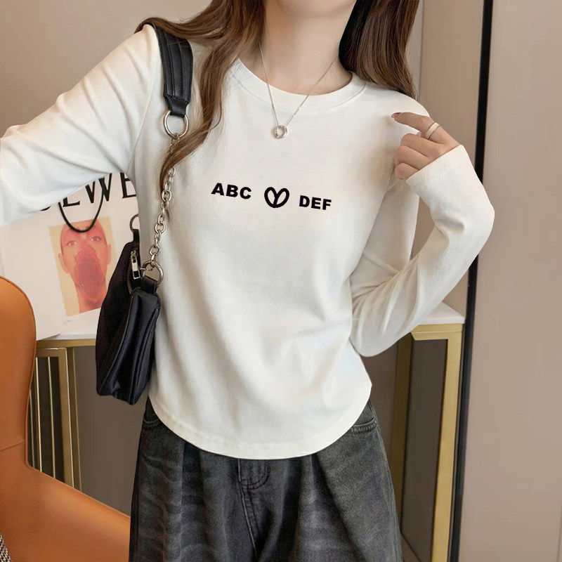 设计感不规则下摆白色打底衫内搭纯棉长袖t恤女2026年春季新款
