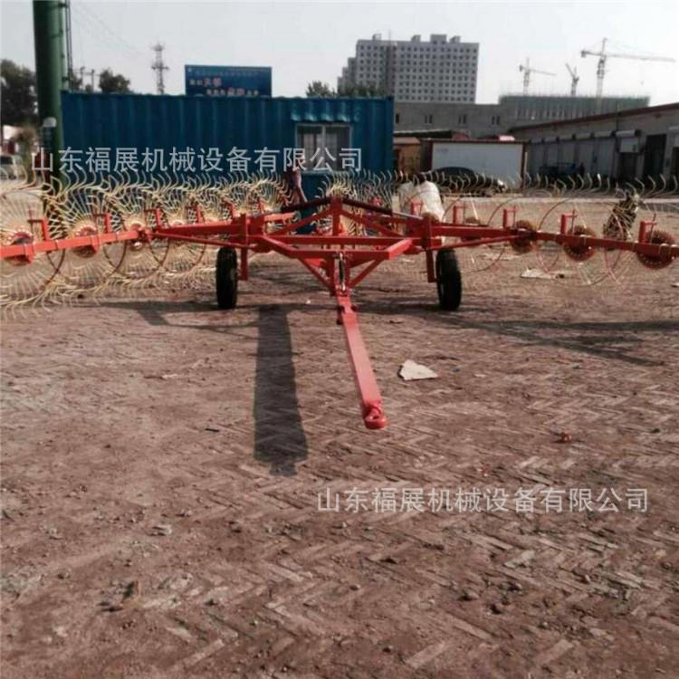 牵引式8盘搂草机生产厂家 10盘搂草机指盘式 牧草秸秆用翻晒机