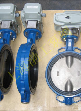法兰式衬胶电动蝶阀 D641J-16C DN200 蝶阀 法兰式衬胶蝶阀