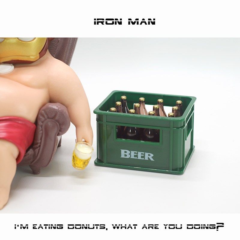 潮玩钢铁侠e公仔模型玩具车载汽车摆件电脑桌面机箱装饰品宅男礼,模玩/动漫/周边/娃圈三坑/桌游,手办/手办景品,淘宝优惠券,粉丝福利购,淘宝优惠卷