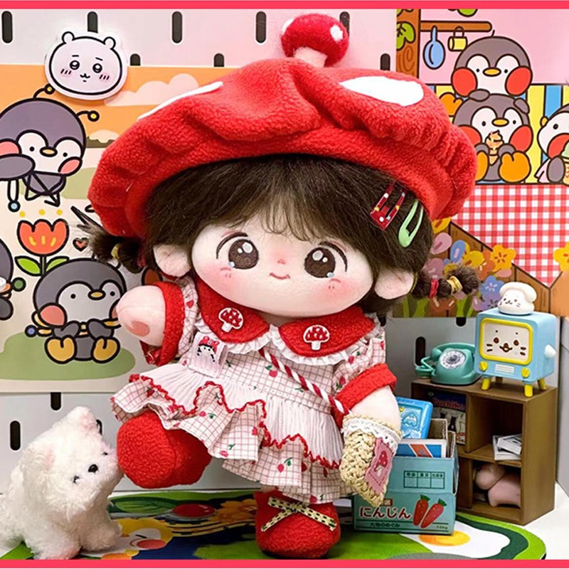 棉花娃娃玩偶衣服20cm可爱娃衣毛绒玩具鞋子Q小配件挂件公仔着替