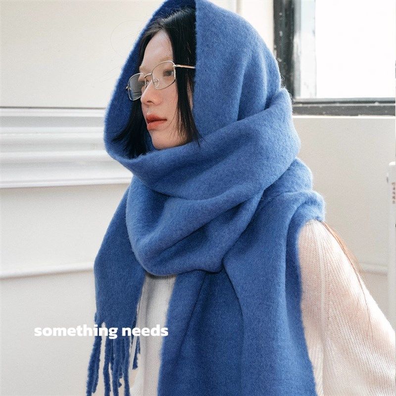 郑佰万 羊毛围巾披肩两用 高品质加大加厚秋O冬新款保暖围脖男女