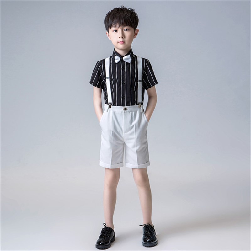男童礼服夏季儿童西装套装主持人钢琴演出服花童幼儿园Y毕业小男