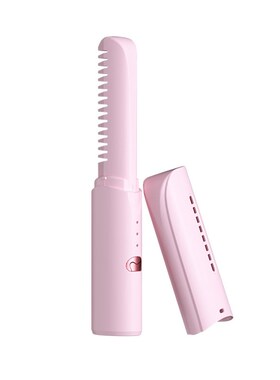 直发梳无线充电直发器小型uUSB便携旅行卷直两用神器迷你直卷发梳