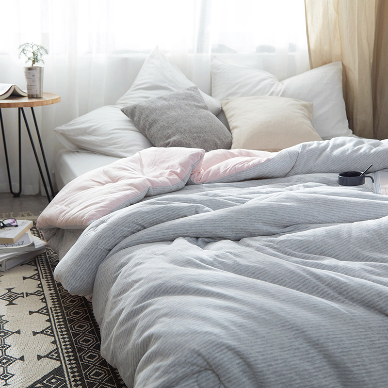 出口冬季天竺棉全棉被子针织棉B春秋被加厚双人被芯轻柔保暖冬被,床上用品,化纤被,淘宝优惠券,粉丝福利购,淘宝优惠卷