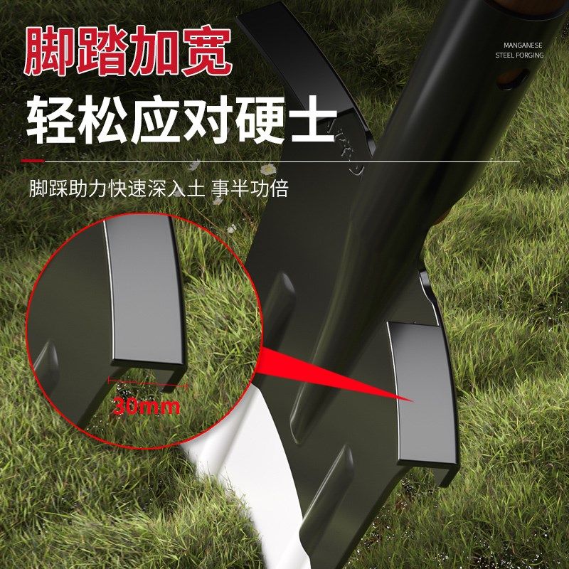 铁锹锰钢挖树专用铲子挖土神器加厚尖锹头挖坑山药U树根农用工具,鲜花速递/花卉仿真/绿植园艺,铲子,淘宝优惠券,粉丝福利购,淘宝优惠卷