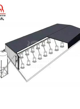 鸭用全自动喂料饮水碗系统鸭子地养喂料系统水线料线供给