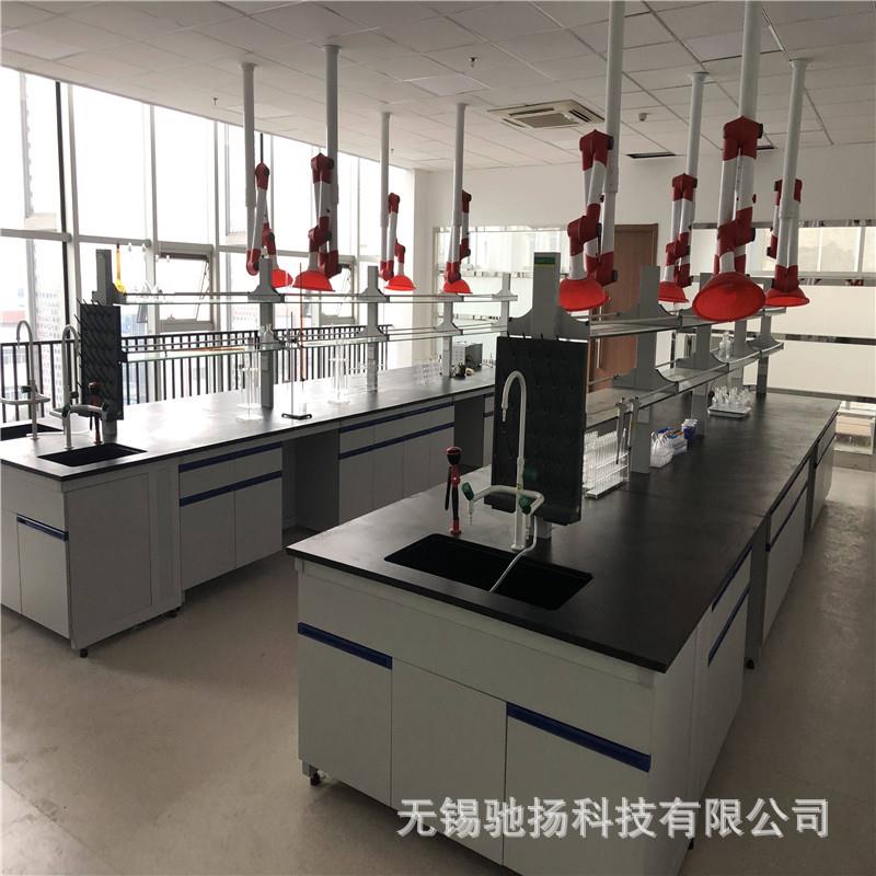 学校实验室钢木实验台器材实芯理化板台面带空位带吊柜