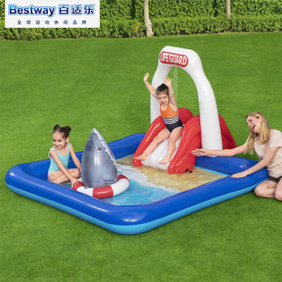 Bestway53079戏水乐园戏水池钓鱼池沙池儿童喷水池游泳池造型水池