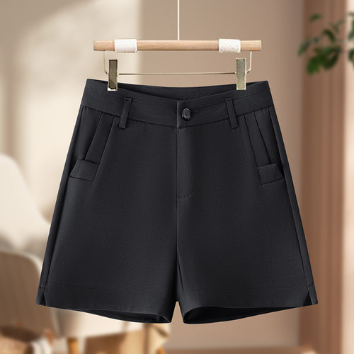 时尚高腰A字阔腿短裤女2026新款夏季显瘦百搭休闲裤多巴胺短裤子