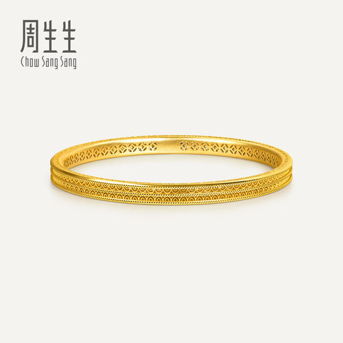 周生生华宇黄金足金Essence永系列腰缠万贯手镯96555K计价