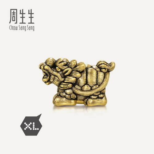 【配绳】周生生华宇黄金足金Charme酷黑龙龟XL转运珠94385C定价