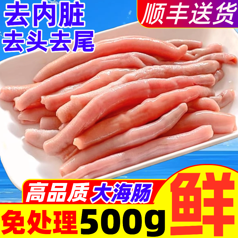海肠新鲜海肠子大连海肠急冻海肠皮捞饭烟台沙虫免处理水产海鲜