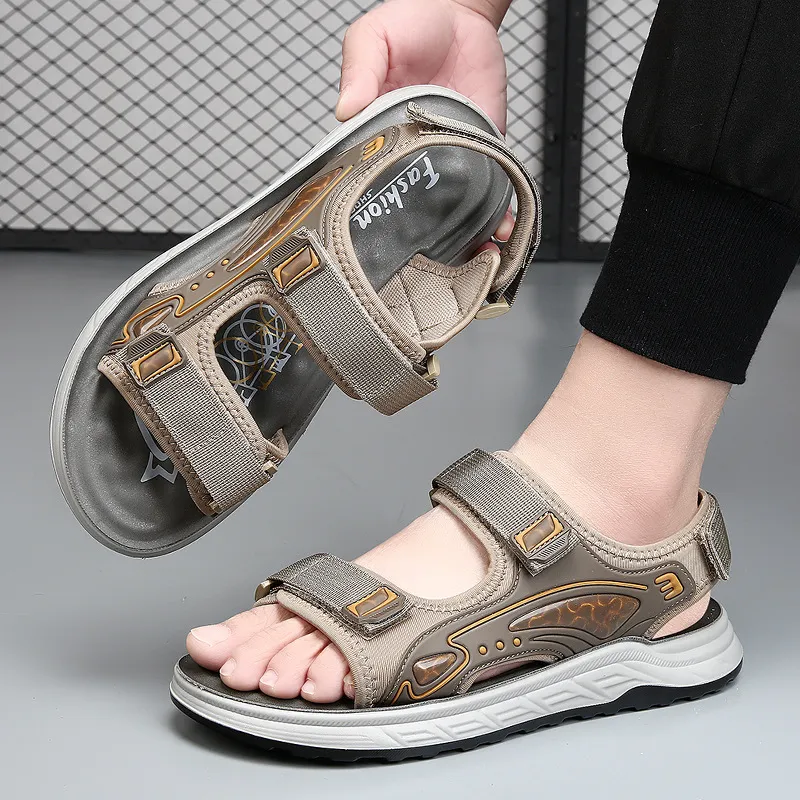 凉鞋男士潮款2025夏季户外运动沙滩鞋男生休闲开车软底防滑男凉鞋,流行男鞋,休闲凉鞋,淘宝优惠券,粉丝福利购,淘宝优惠卷