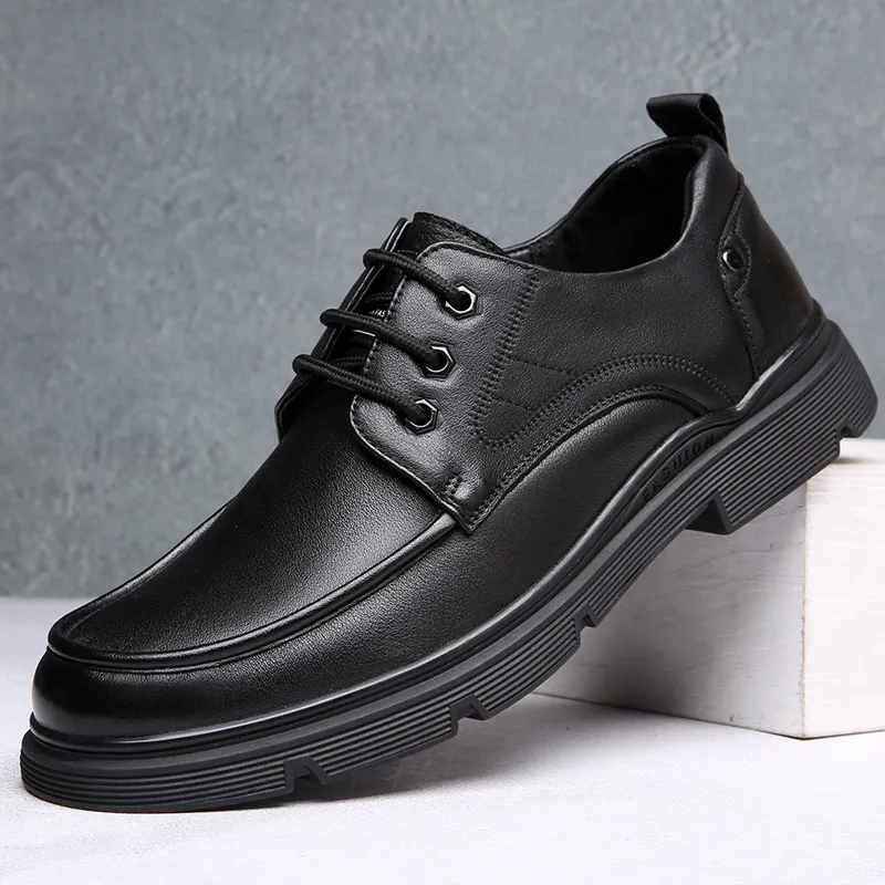 2025新款秋冬季男鞋潮流头层牛皮商务休闲鞋真皮英伦百搭皮鞋男,女鞋,时尚芭蕾鞋,淘宝优惠券,粉丝福利购,淘宝优惠卷