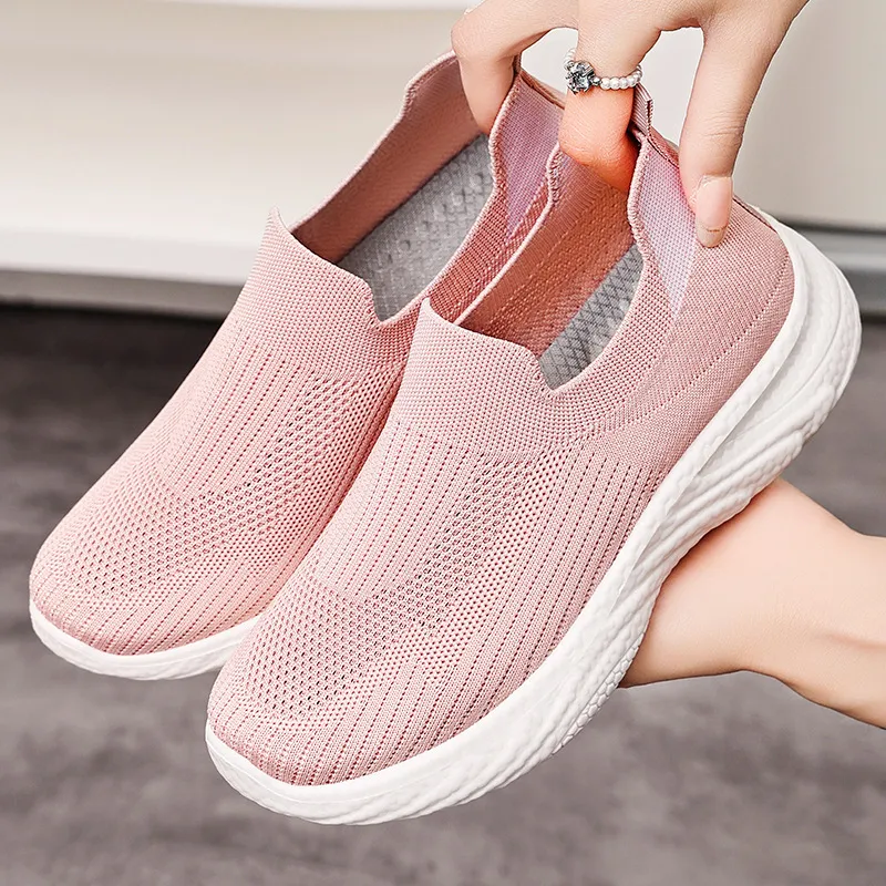 鞋子女夏季新款休闲单鞋懒人一脚蹬透气袜子鞋轻便软底不累脚女鞋,女鞋,时尚芭蕾鞋,淘宝优惠券,粉丝福利购,淘宝优惠卷