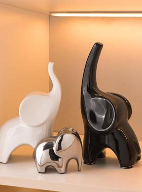 高端大气大象摆件轻奢高档客厅电视餐边酒柜高级感玄关家居装饰品