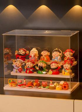 五路财神爷各路神仙家居书柜玄关装饰摆件家用全套展示架礼品摆设