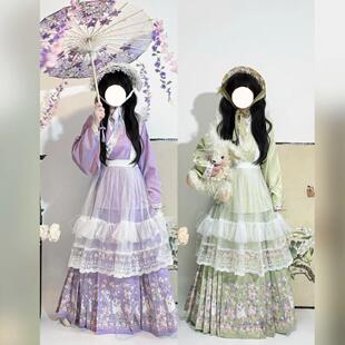 晋小幺原创汉服【喵团子】汉洋折衷明制交领琵琶袖马面洛丽塔秋冬