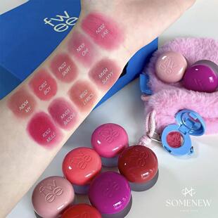 fwee腮红rs05！韩国FWEE唇颊两用布丁膏唇泥腮红膏 钥匙扣套盒