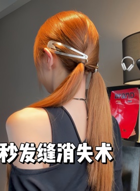 韩系银色金属BB发夹女2026新款冷淡风水滴夹前额碎发刘海夹侧边夹