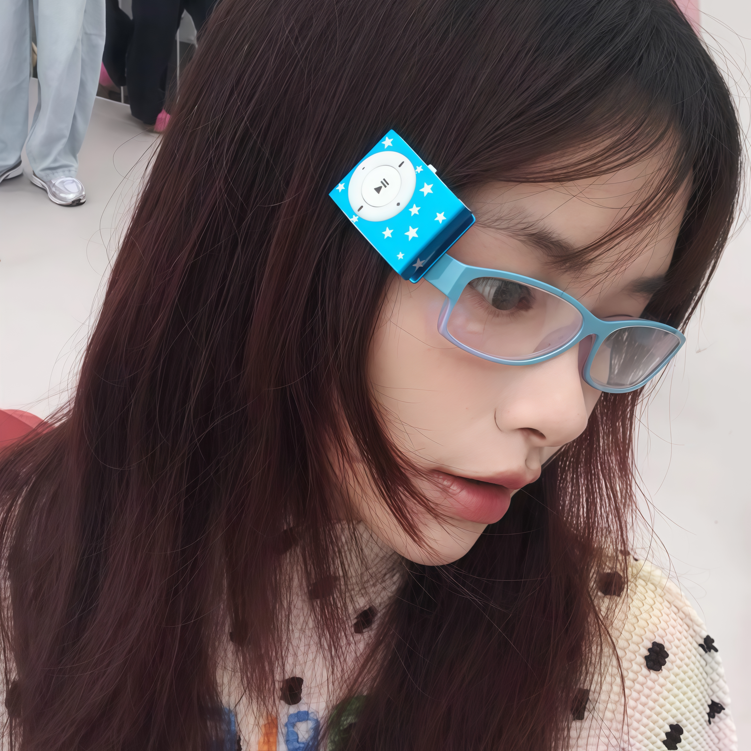 【寻找Y2k的记忆】mp3播放器时尚发卡复古千禧风发饰穿搭配饰潮品