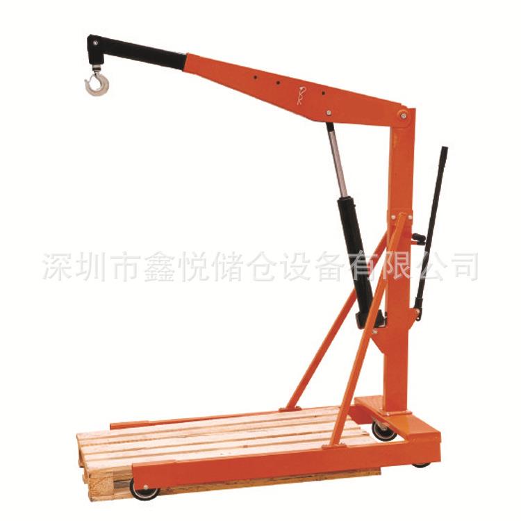 欧式单臂吊手摇液压升降模具吊机,可移动折叠液压小吊具